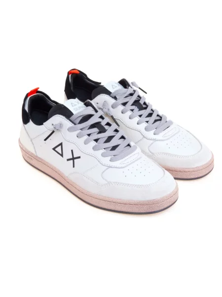 Sneakersy Sun68 skórzane białe