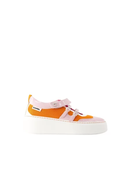 Sneakersy Carel skórzane pomarańczowe