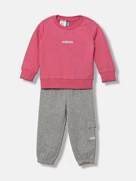Adidas Dětská tepláková souprava růžová