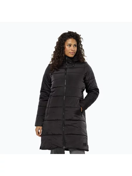 Péřová bunda Jack Wolfskin Eisbach phantom černá