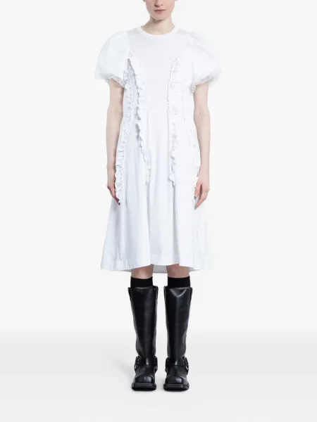 Rochie cu volane Simone Rocha cu volane alb