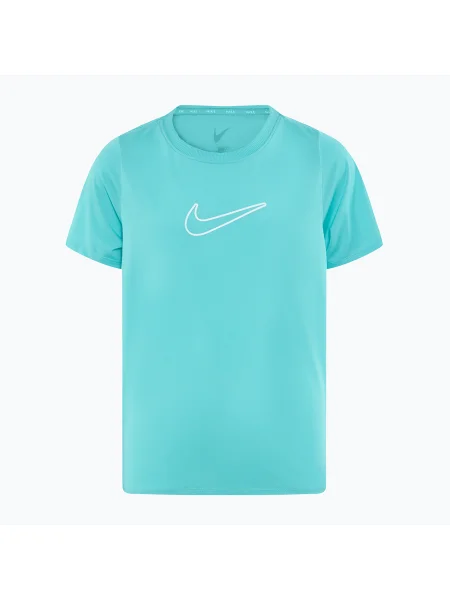 Tricou pentru copii Nike One Dri-Fit green frost/white alb