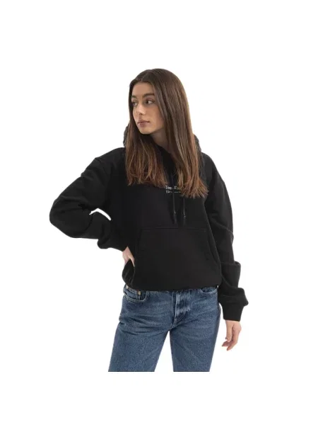 Tom Wood bluza Eden z kapturem z nadrukiem czarny