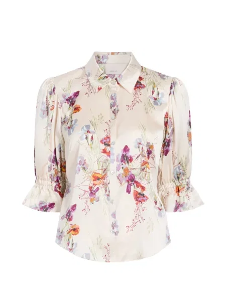 Cămașă Cinq A Sept cu model floral cu volane