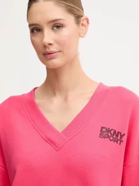 Свитер Dkny с аппликацией розовый