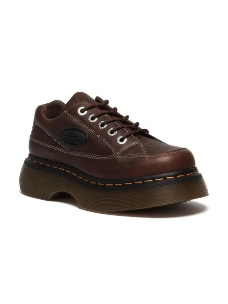 Шкіряні туфлі Dr. Martens Buzz 5i на платформі коричневий