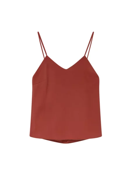 Jedwabny top Max Mara pomarańczowy