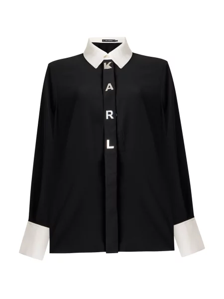 Karl Lagerfeld Bluză negru alb