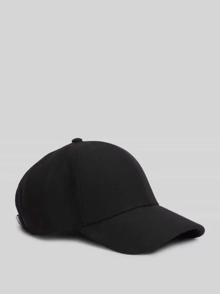 Czapka z daszkiem z mieszanka wełny model 6 PANEL MELTON CAP' Tommy Hilfiger czarna