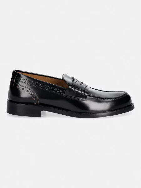 Weekend MaxMara De piele pantofi loafer Wkacolomba negru