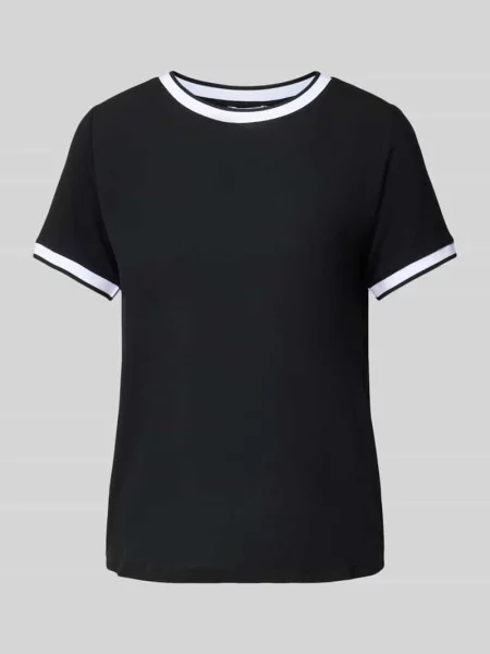 T-shirt o kroju regular fit z mieszanki More & More czarna