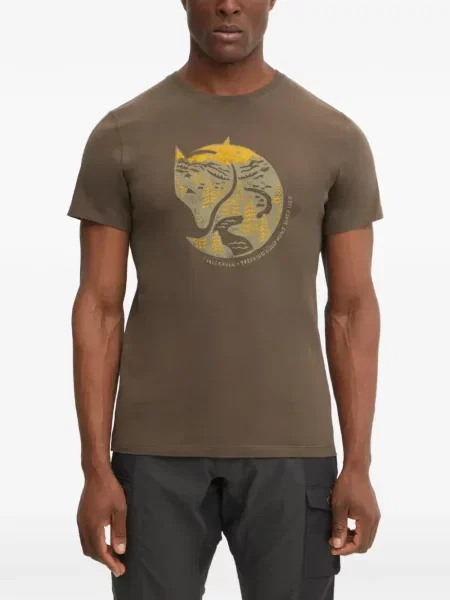 Tricou Fjallraven cu imagine maro