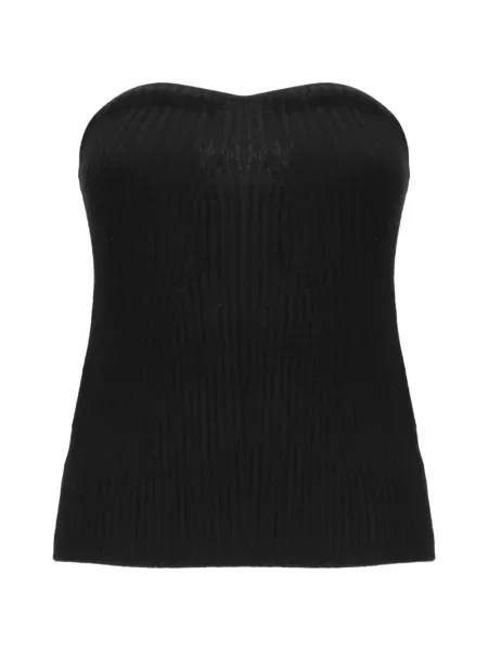 Top Irreplaceable tricotate fără bretele negru
