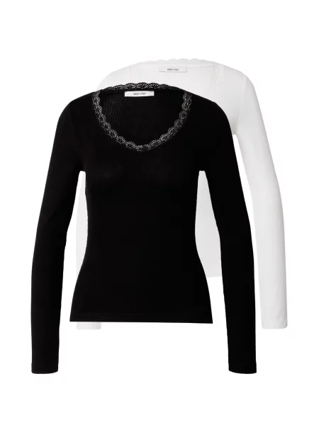 ABOUT YOU Tricou negru alb