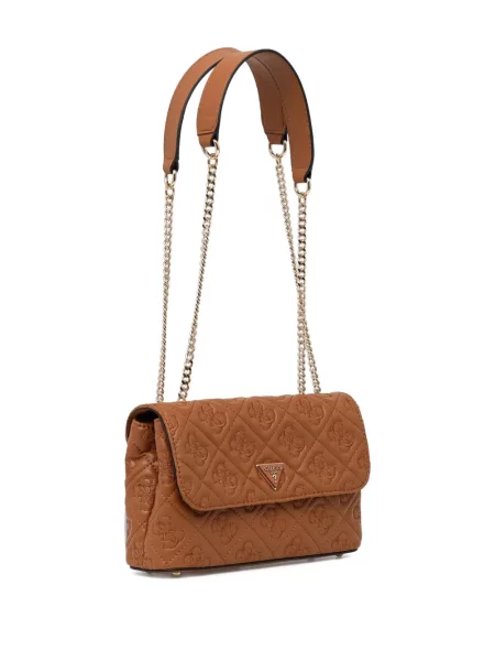 Kézitáska Guess autogrammal barna