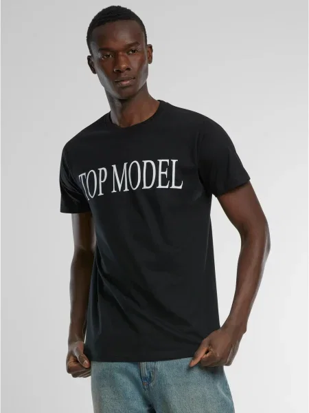 Mister Tee Tricou Top Model / alb negru