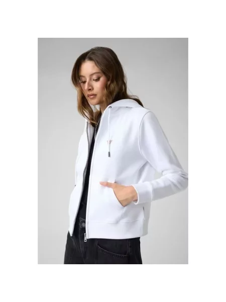 Bluza z kapturem Guess z kapturem biała