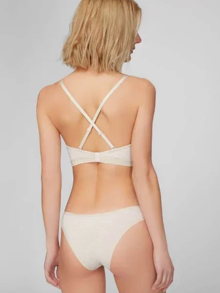 Бюстгальтер с уплотненной чашкой С COTTON бежевий