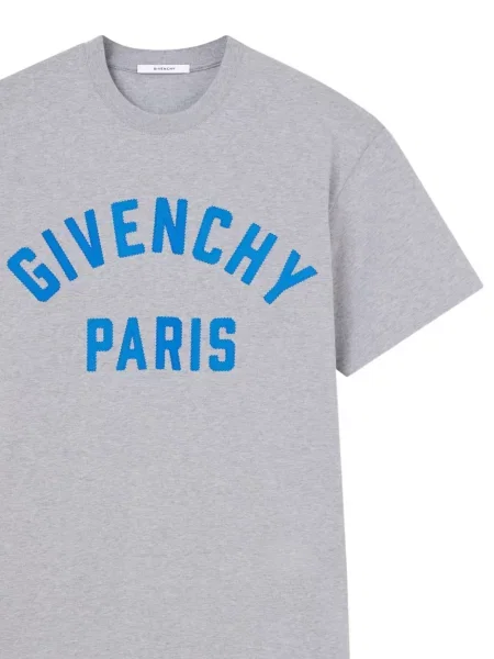 Tricou Givenchy cu broderie gri