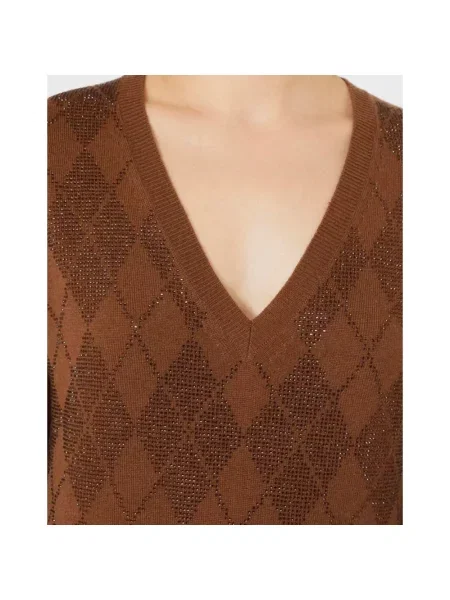 Sweter Max Mara brązowy