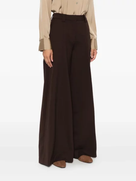 Pantaloni Thelatest plisate maro