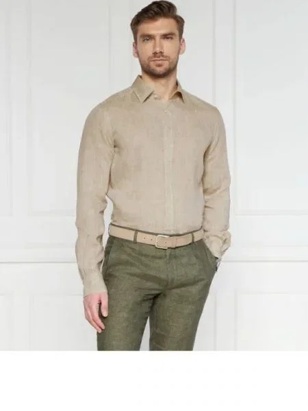 Windsor De in cămașă 13 Lapo-W | Shaped fit bej