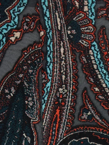 Παντελόνι Etro με σχέδιο paisley καμπάνα μαύρο