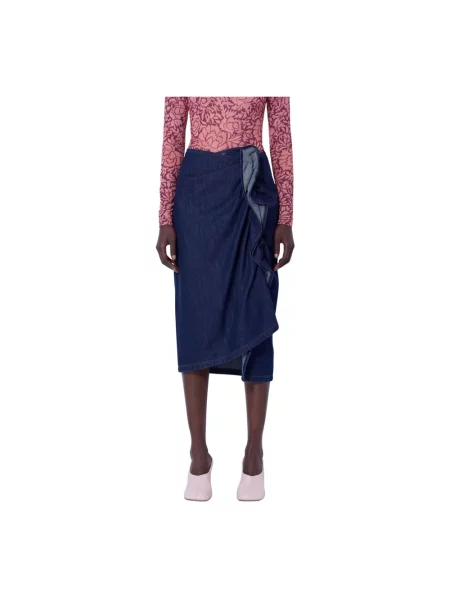 Spódnica jeansowa Dries Van Noten niebieska