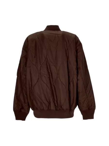 Kurtka bomber Obey pikowany brązowy