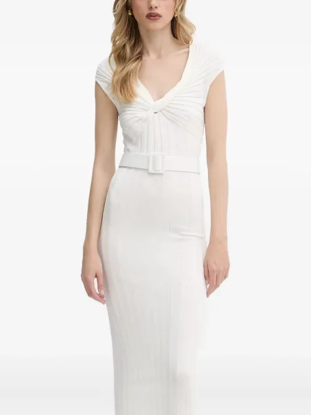Cu centură rochie midi Liu Jo alb