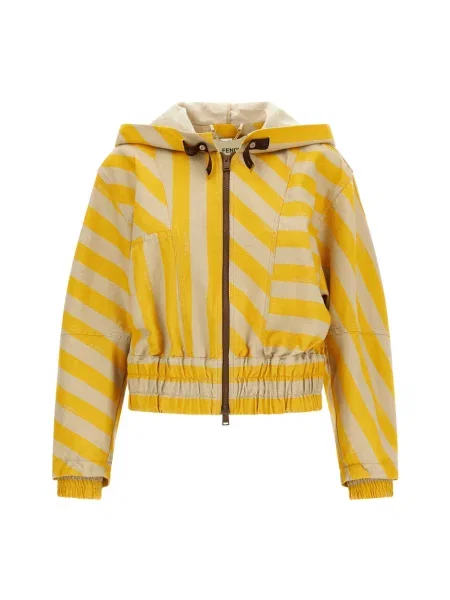 Kurtka jeansowa Fendi żółta