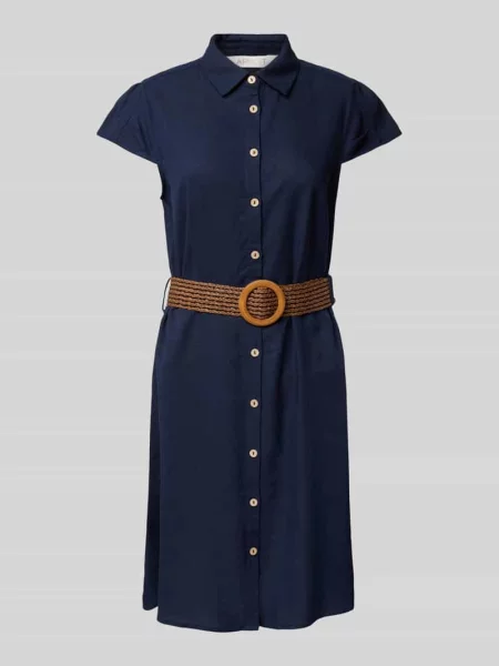 Sukienka mini z w talii Apricot granatowa