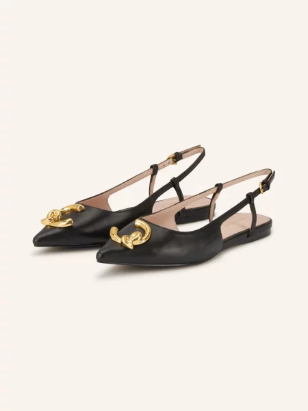 Coccinelle Baleriny Typu Slingback schwarz czarne