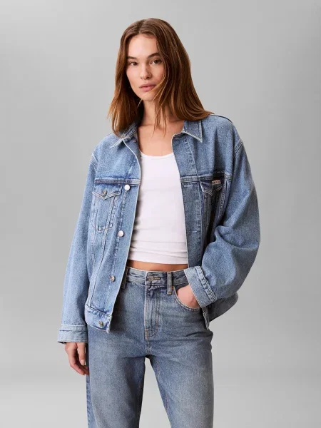 Calvin Klein Jeans Džínsová bunda Classic modrá