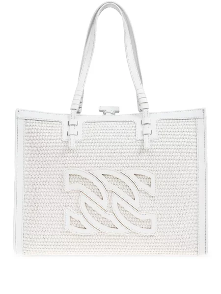 Geantă shopper Casadei alb