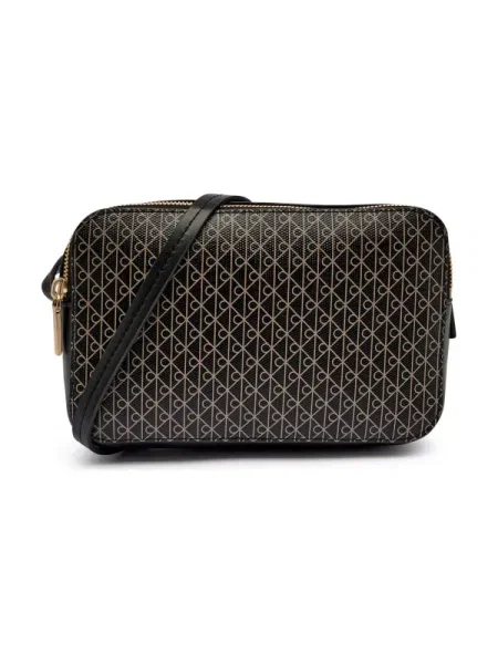 Geantă Calvin Klein Emblem Aop Elongated Camera Bag Black Universal negru