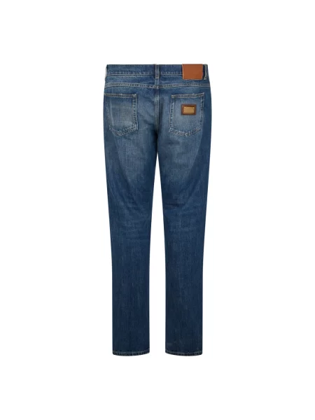 Jeansy straight leg Dolce&gabbana niebieskie