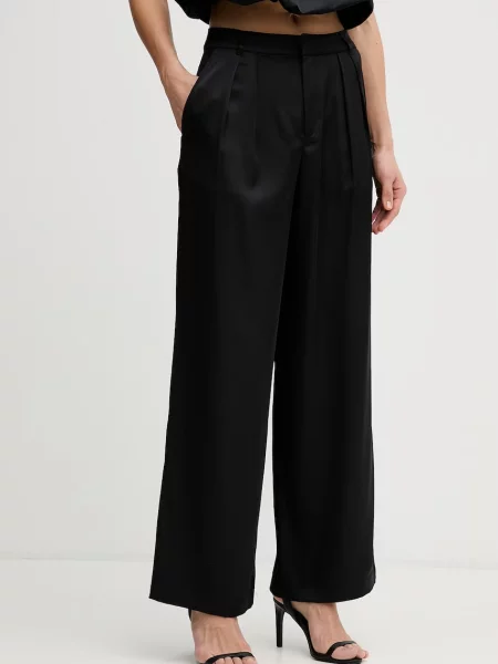 DKNY pantaloni straight pentru femei negru