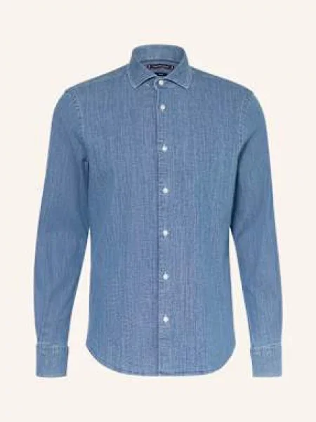 Tommy Hilfiger Koszula Jeansowa Slim Fit blau granatowa