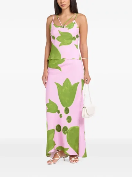 Bluză Themis Z cu model floral cu imagine roz
