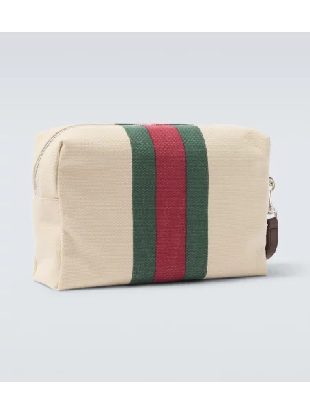 Geantă Gucci din canvas bej