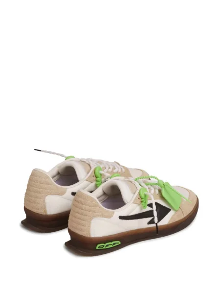 Sneakerși Off-white din piele de căprioară alb