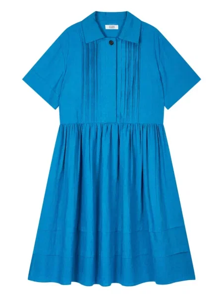 Rochie tip cămașă Studio Tomboy plisată de costum albastru