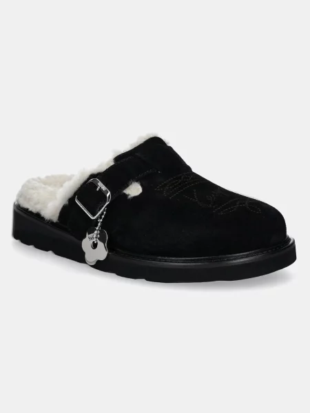 Kenzo klapki zamszowe Matto Clogs czarny