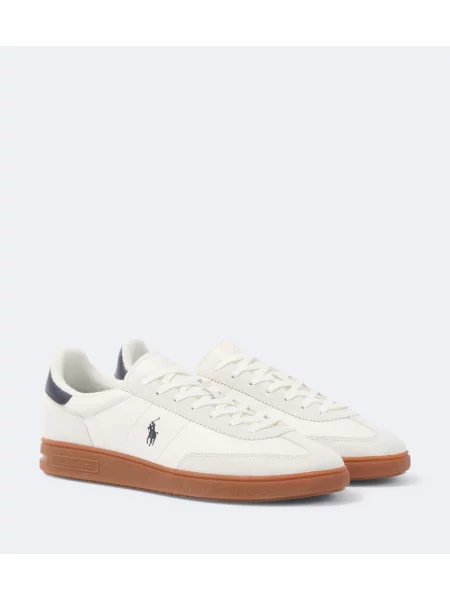 Sneakerși Polo Ralph Lauren din piele alb