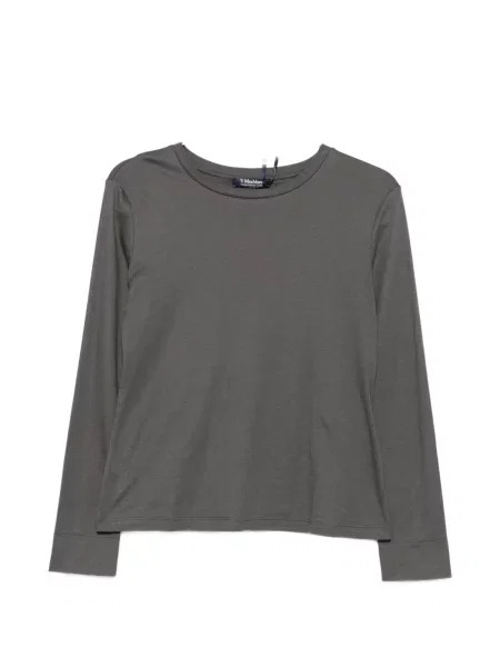 Lung top 's Max Mara cu decolteu rotund gri