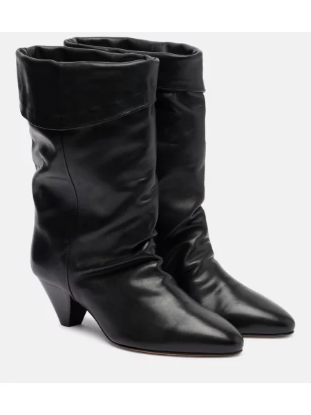 Cizme scurte Isabel Marant din piele negru