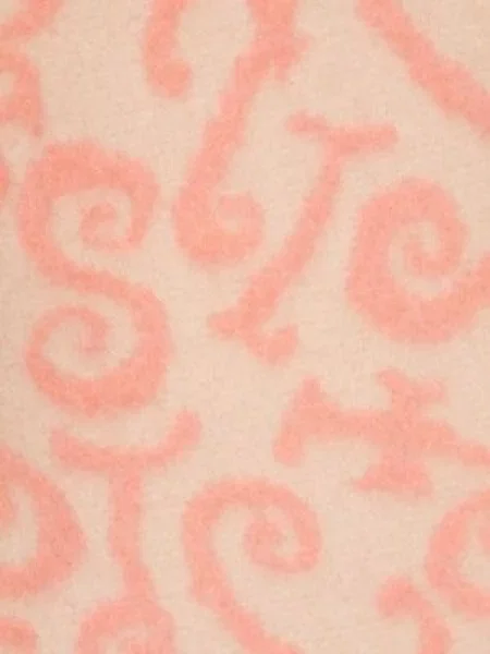 Šalikas Acne Studios su kutais su abstrakčiu raštu rožinė