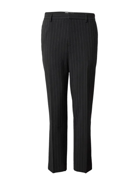 DAN FOX APPAREL Pantaloni cu dungă Eduard închis gri