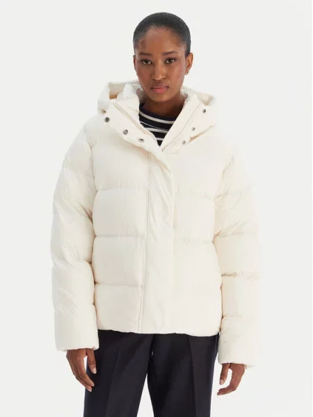 Tommy Hilfiger Vatovaná bunda Écru biela